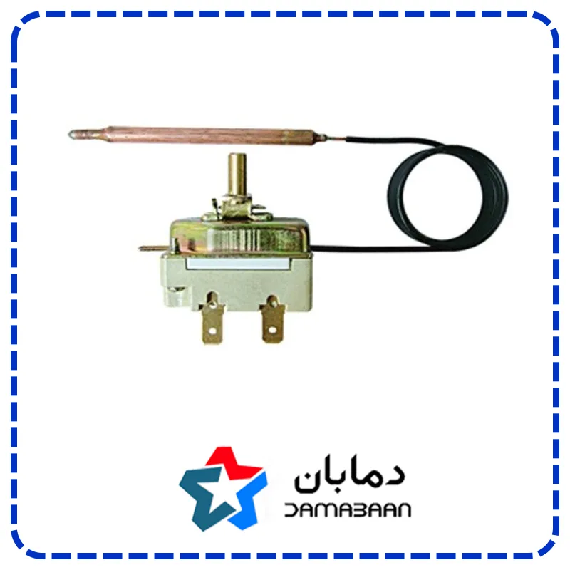 ترموستات ۹۰ درجه دنباله دار ۲ فیش تکبان