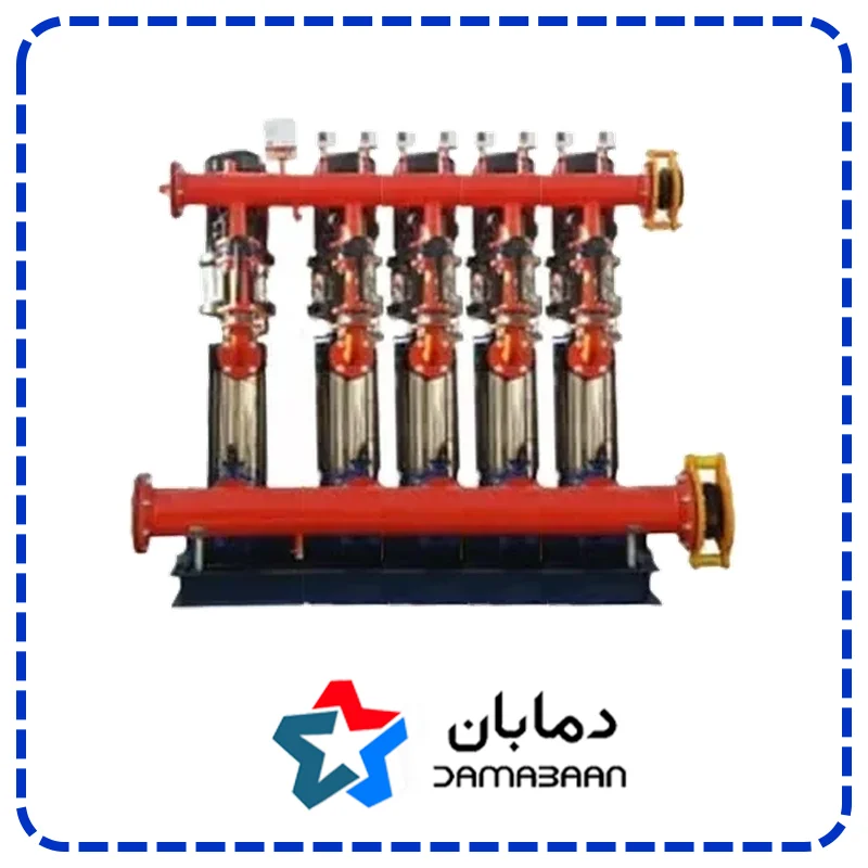 بوستر پمپ آتش نشانی دور ثابت 5 خط دمابان با پمپ نوید موتور مدل WKLV802