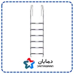 پله استخری 6 پله با کف پله استیل